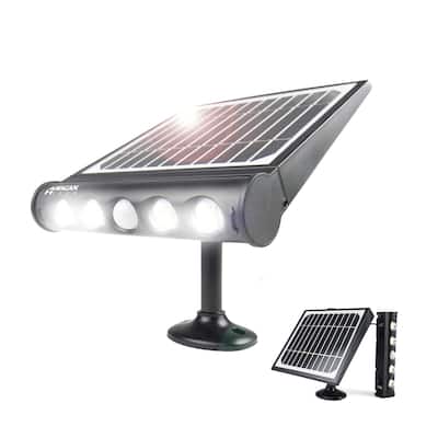 Wagan EL8567 1000 Lumen In and Out Solar Wall Light - Black
