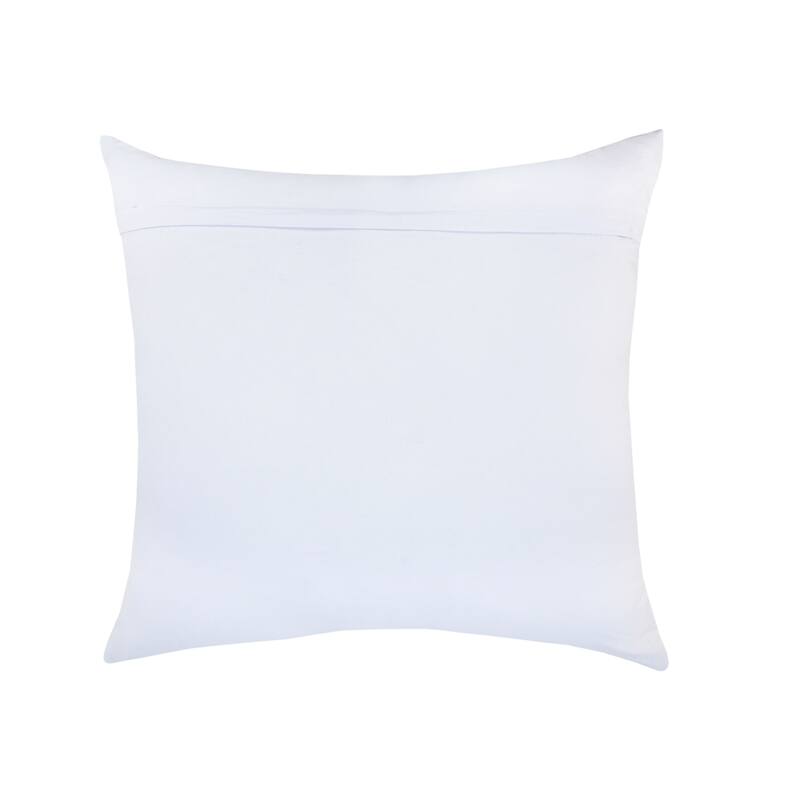 Handwoven Striped Chevron Square Throw Pillow Cover - 18" - Blue and Beige