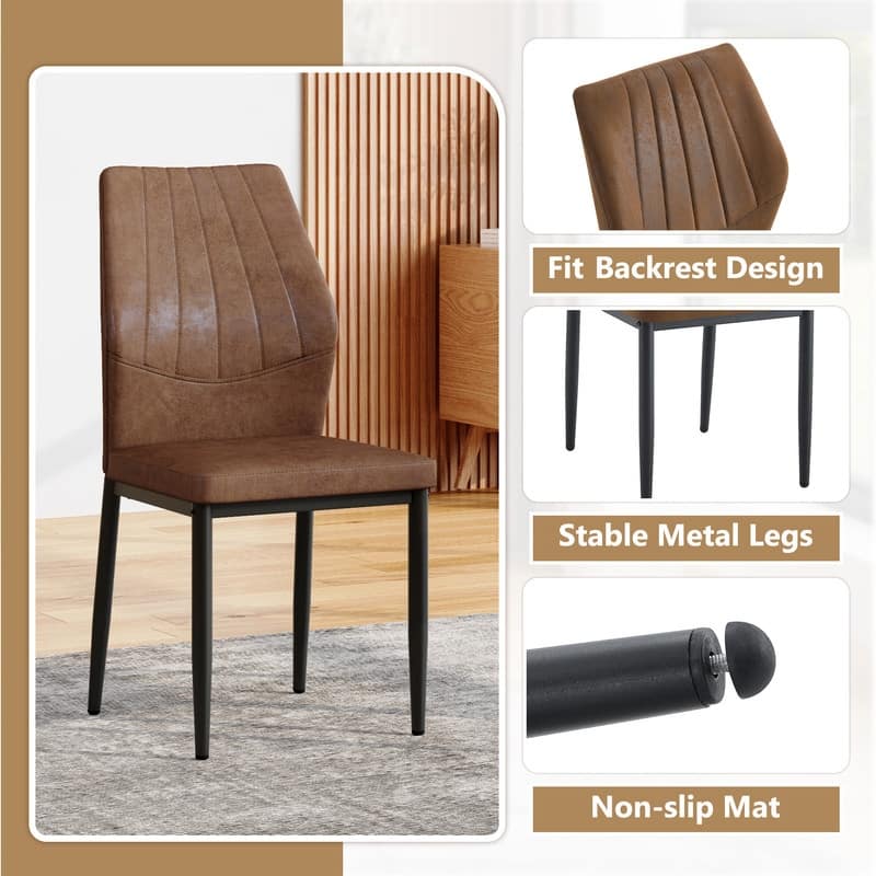 Dining Chairs with Shell - pattern, 37 inches High: Ergonomic Tech Fabric Backrest, Combines Comfort and Style
