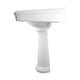 preview thumbnail 12 of 15, Darbyshire White Bathroom Pedestal Sinks with 8 in. Widespread Faucet Holes Renovators Supply