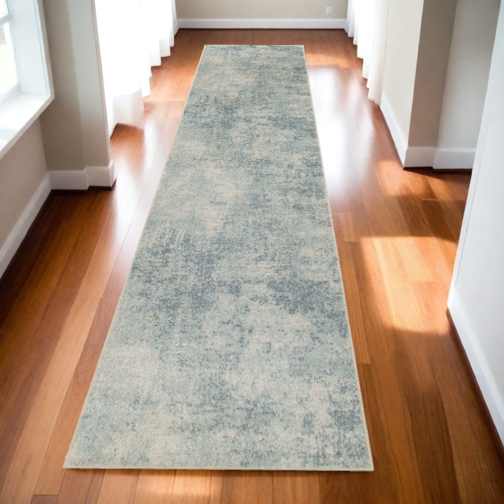 Power Loomed Abstract Modern Low Pile Area Rug - 120' X '26' X '0.25
