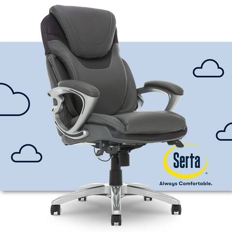 Serta Bryce Executive Office Chair with AIR Lumbar Technology and Layered Body Pillows