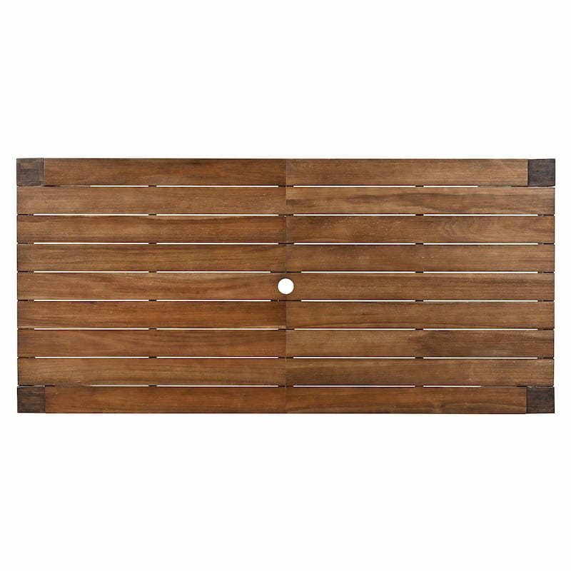 7-Piece Patio Dining Set for 6 - Outdoor Table and Chairs with Umbrella Hole