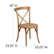 preview thumbnail 43 of 49, 2 Pack Stackable Wood Cross Back Chair