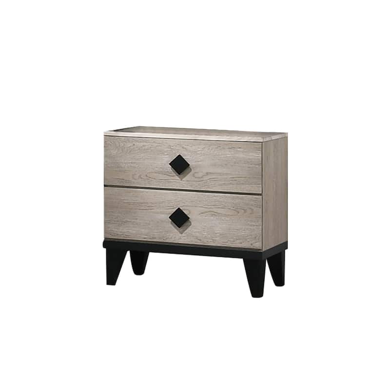 Smithson Nightstand With 2 Drawers Storage - Cream