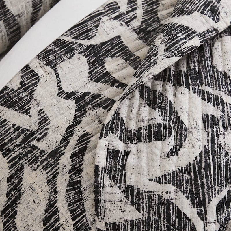 Khari Oversized Quilt Set - Queen - Slate - 3 Piece