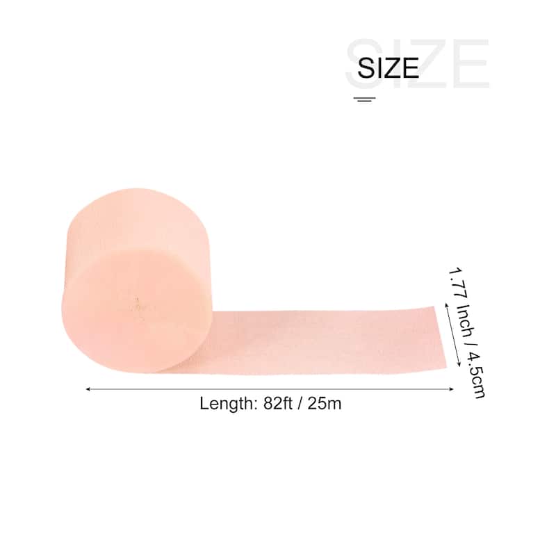 3pcs Crepe Paper Streamer Decoration 82ft Long 1.77 Inch Wide