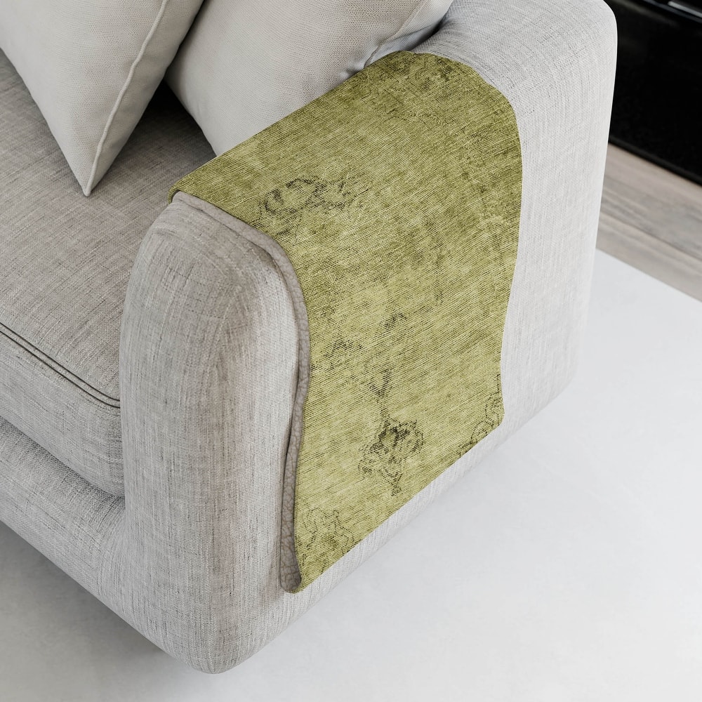 Premium Machine Washable Vintage Traditional Sherpa Throw Blanket