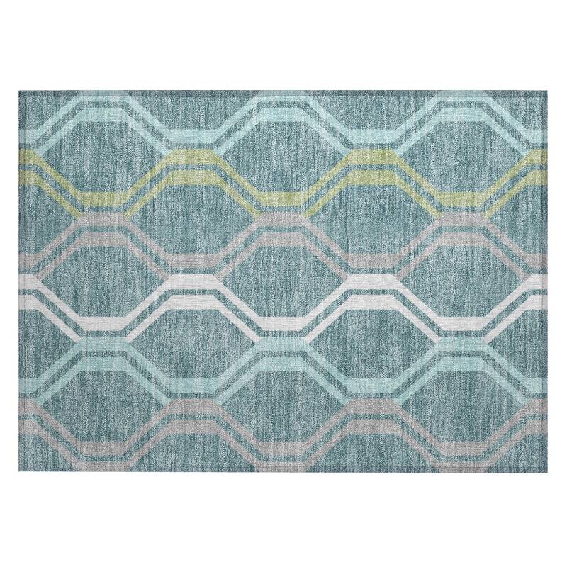 Machine Washable Indoor/ Outdoor Contemporary Dimensions Chantille Rug