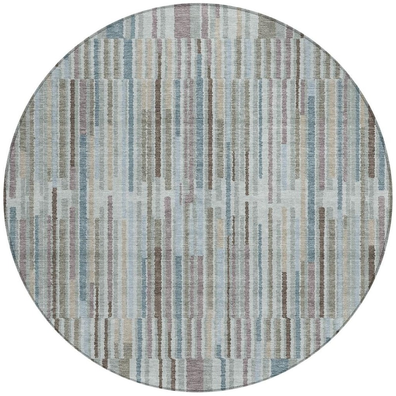 HomeRoots Striped Transitional Rectangle Outdoor Rug