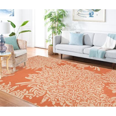 Martha Stewart by SAFAVIEH Chrysanthemum Indoor/ Outdoor Waterproof Rug