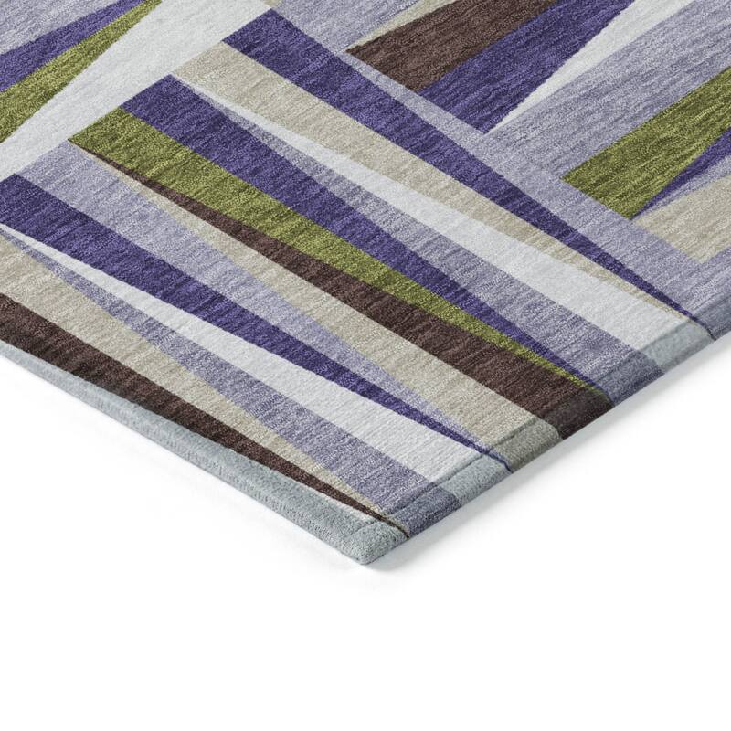 HomeRoots Geometric Transitional Rectangle Outdoor Rug