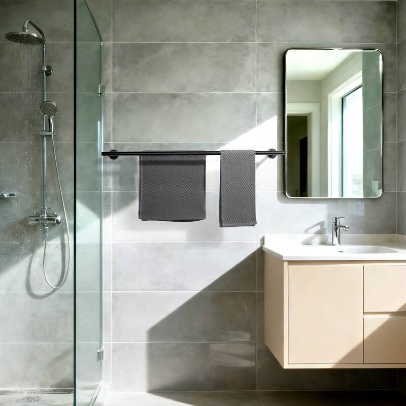 WOWOW Wall Mounted Stainless Steel Double Towel Bar