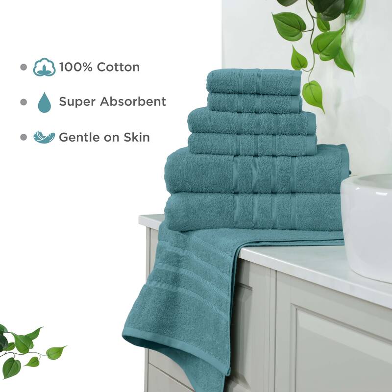 Martex Ultimate Performance Cotton Low-Lint Soft Absorbent Towel Set