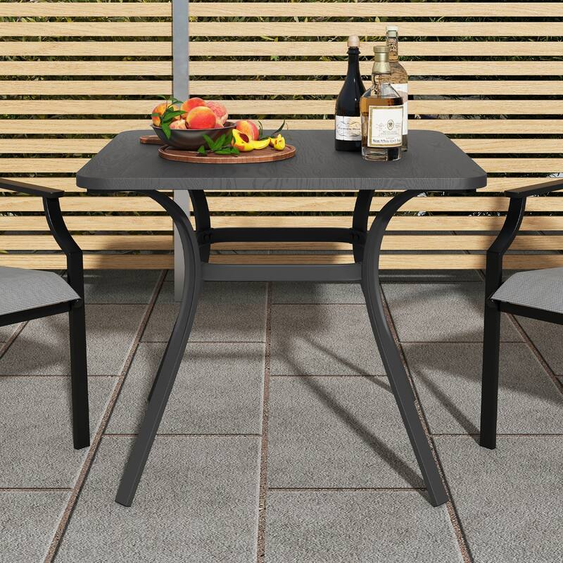 Gymax 32'' Patio Dining Table w/ 4 Curved Legs Heavy-Duty Outdoor