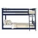 preview thumbnail 10 of 13, Now Furniture Solid Wood Twin Over Twin Low Bunk Bed with Straight Ladder