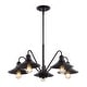preview thumbnail 8 of 13, Cole 27" 5-Light Metal Farmhouse Industrial LED Chandelier, Oil Rubbed Bronze by JONATHAN Y