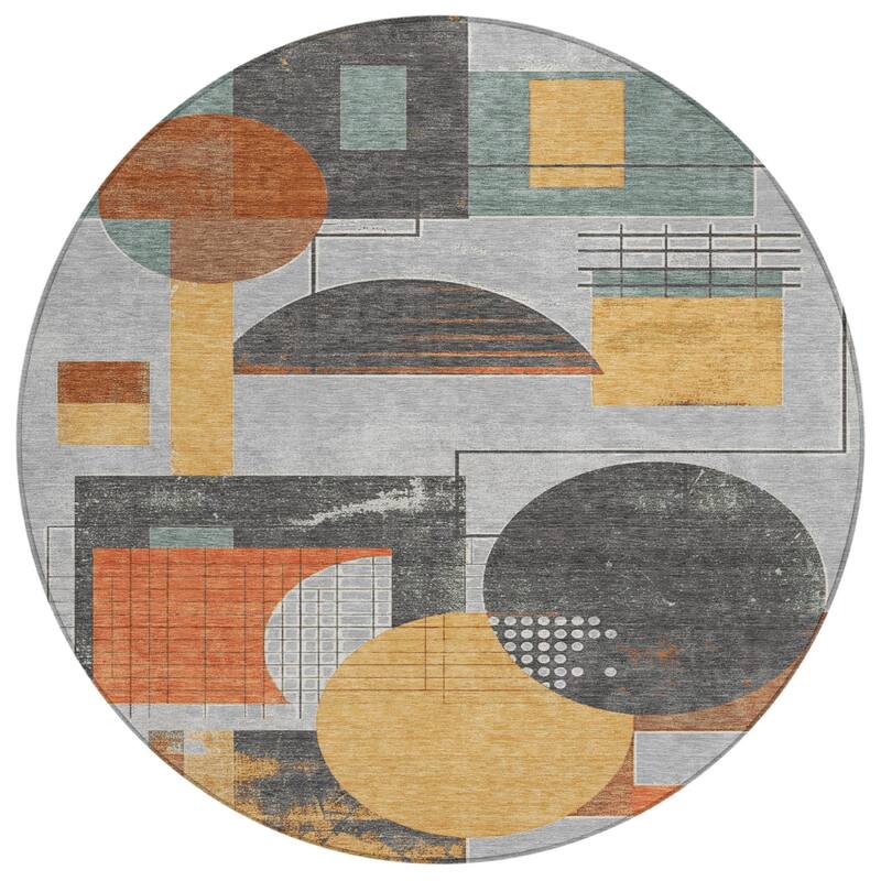 HomeRoots Geometric Modern Rectangle Outdoor Rug