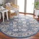 preview thumbnail 5 of 12, SAFAVIEH Rosewood Evantia Traditional Rug 6'7" Round - Ivory/Blue - Round