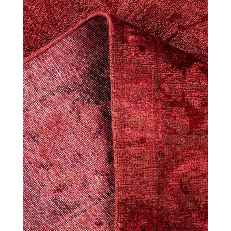 Vibrance, One-of-a-Kind Hand-Knotted Area Rug - Red, 4' 1" x 6' 4" - 4' 1" x 6' 4"