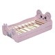 preview thumbnail 7 of 14, Cartoon Twin Wood Platform Kids Bed with Trundle and Cute Headboard for Bedroom, Pink
