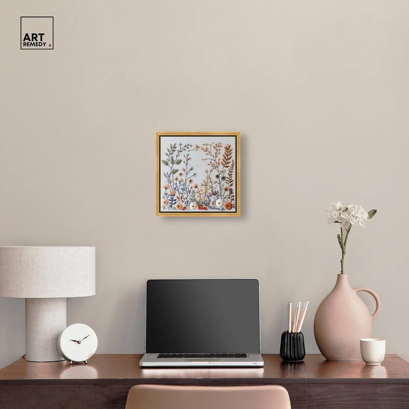 Threaded Thicket Canvas Floral by Art Remedy
