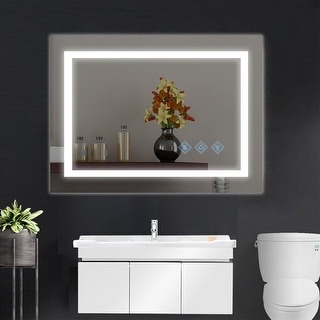 Rectangular Frameless Anti-Fog Wall Mounted LED Bathroom Vanity Mirror ...