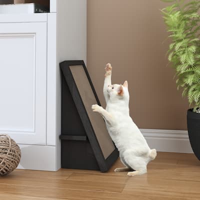Way Basics Premium Cat Scratcher Incline Wedge Scratchy Ramp Reversible zBoard Lasts 5x Longer, Black