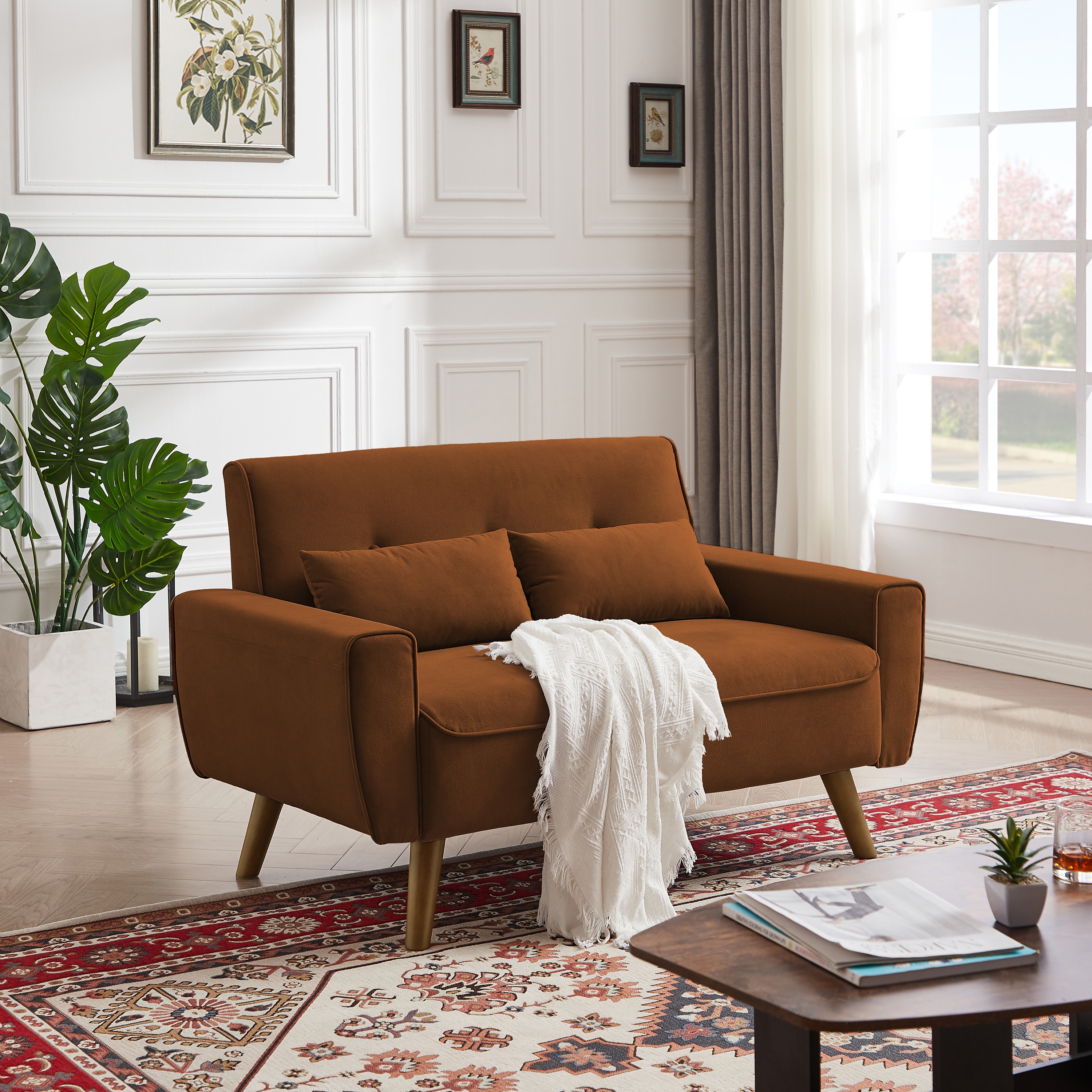 Tufted loveseat clearance