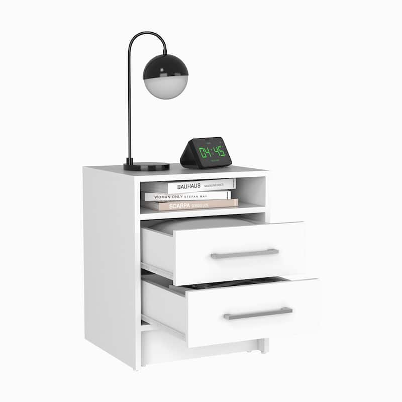 Superior Top Nightstand with Two Drawers
