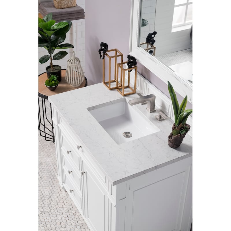 James Martin Vanities Bristol 36" Single Vanity, Bright White