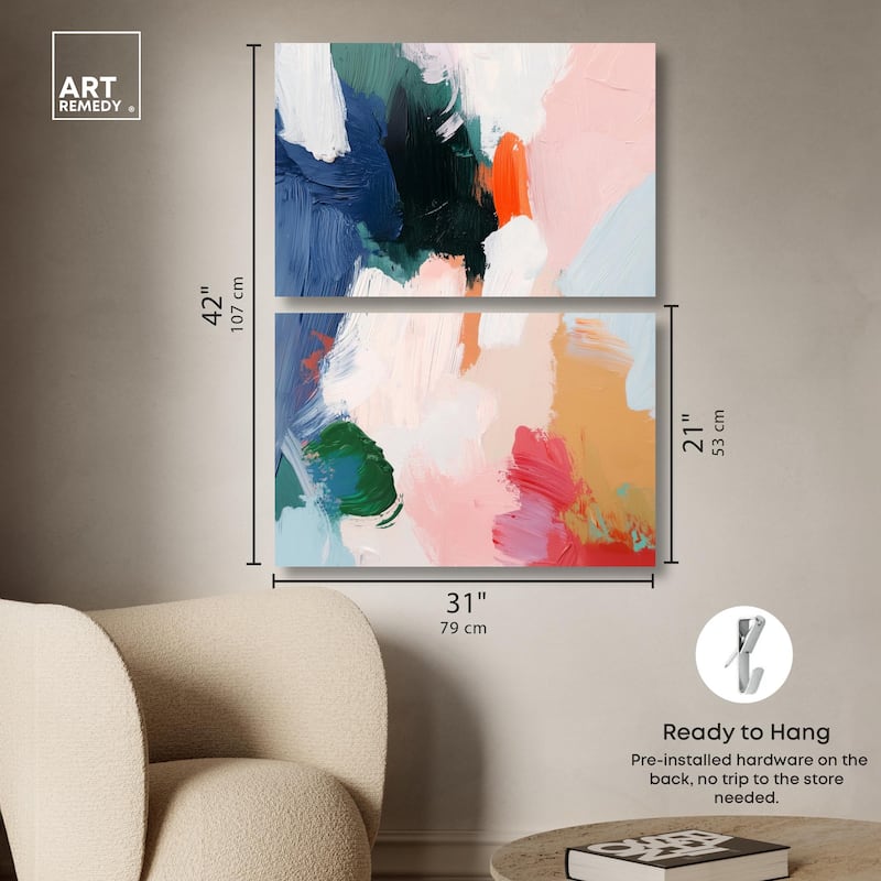 Spring Fever Canvas Set of 2 by Art Remedy, Gallery Wrapped