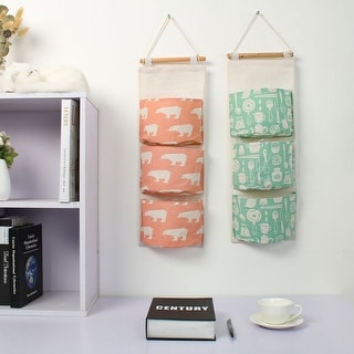 Shop Cotton Linen Door Closet Foldable Hanging Storage Bag Home