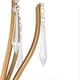 preview thumbnail 8 of 12, LALUZ Modern Farmhouse 6-Light Chandelier Crystal Drop Candle Light for Dining Living Room - Dia. 24" x H 21"