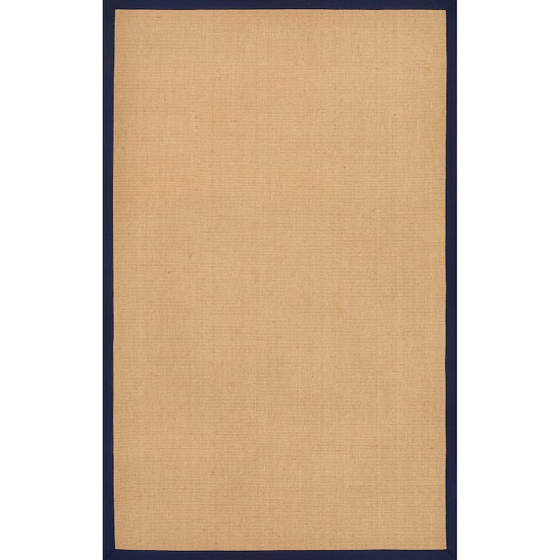 Camden Farmhouse Cottage Border Jute Area Rug