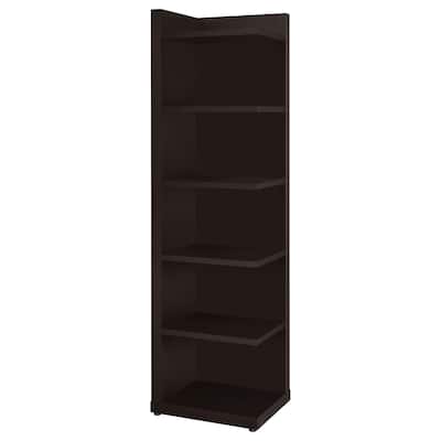 Alder 71-inch 5-shelf Corner Bookcase Cappuccino - 19.75" x 15.75" x 71.00"