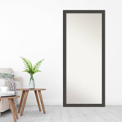 Blaine Narrow Non-Beveled Framed Full-Length Floor Leaner Mirror - Glass Size 24x60