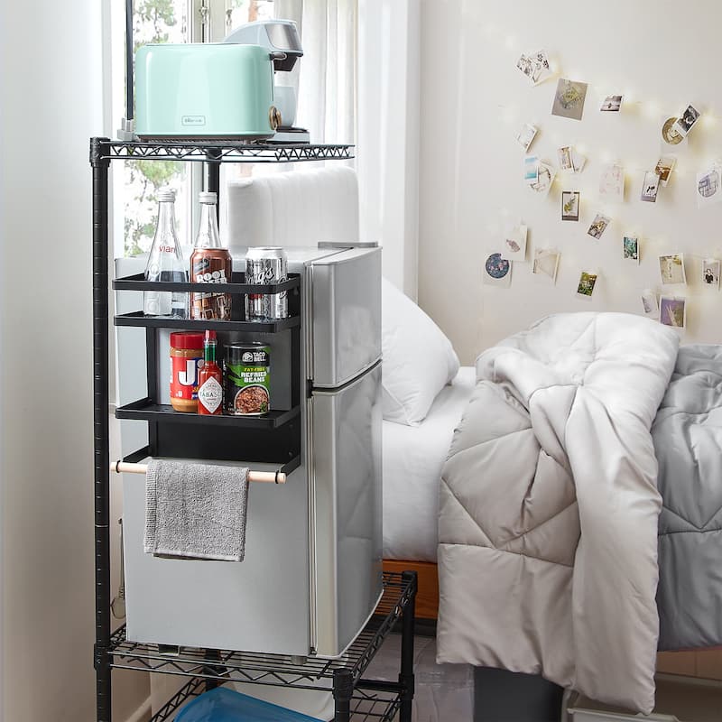 Suprima® Magnetic Fridge Organizer Shelves by DormCo - Black