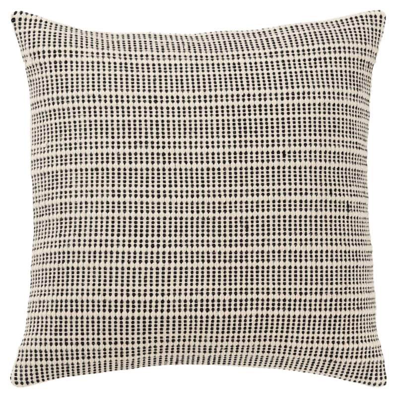Rizzy Home Transitional Pillow Cover - 20" x 20" - Black