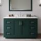 Option Green / White Quartz Top / Brushed Nickel Hardware