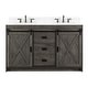 preview thumbnail 141 of 165, Sudio Design Bathroom Vanity Rafter Collection 54" Double Sink - Charcoal Gray