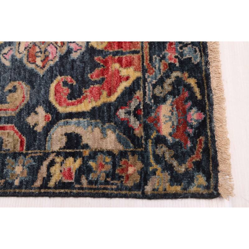 ECARPETGALLERY Hand-knotted Heritage Navy Wool Rug - 3'1 x 4'11