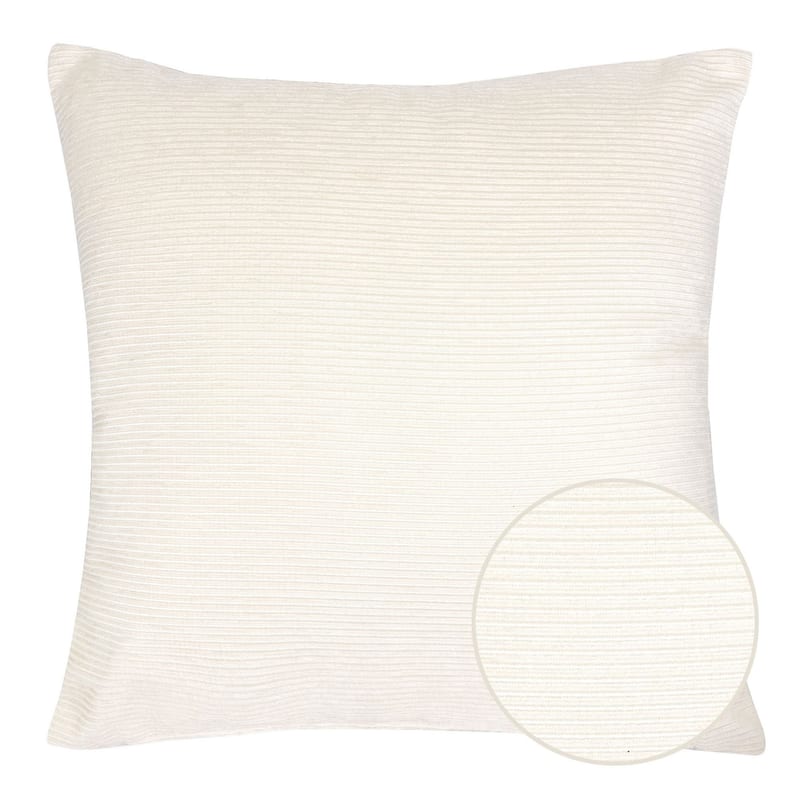 Solid Soft Touch Decor Sofa Pillow 18"x18" - Set of 2 Ivory - Polyester - Accent