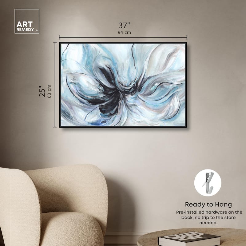 Soft Blues Canvas by Art Remedy