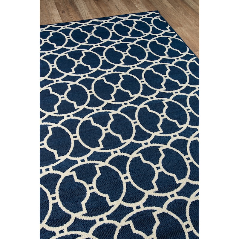 Momeni Baja Moroccan Tile Charcoal Indoor/Outdoor Area Rug - 8'6" x 13'