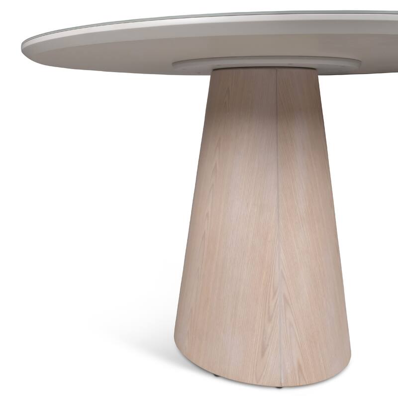 Modern Brazilian - Mona Glass Top Round Dining Table