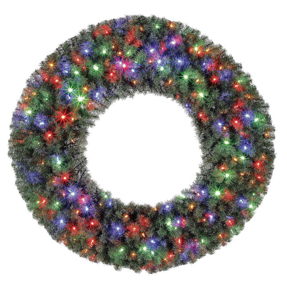 For Parts Details about   Home Heritage 48 Inch Tip Christmas Wreath with 200 Color LED Lights 