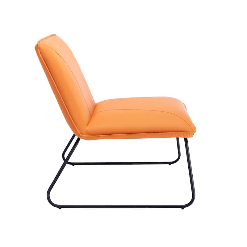 Porthos Home Quyen Armless 1 Sofa Seat, PU Leather Upholstery, Steel Legs