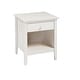 preview thumbnail 5 of 14, Taylor & Olive Snowberry 1-drawer Pine Wood Nightstand White