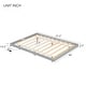 preview thumbnail 6 of 55, Modern Size Low Profile Platform Floating Bed with LED Lights Underneath